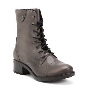 MIZ MOOZ graphite Made In Portugal Leather Calla Booties
